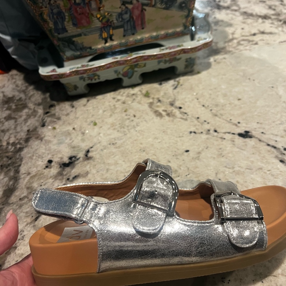 DV by Dolce Vita Silver Metallic Sandals